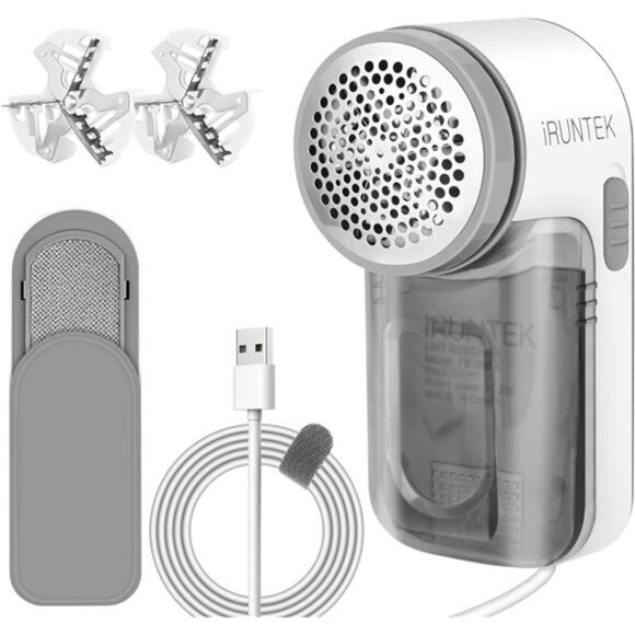 Fabric Lint Remover Wired Use, USB Powered Shaver and Lint Brush 2 in 1, Sweater - Picture 1 of 7